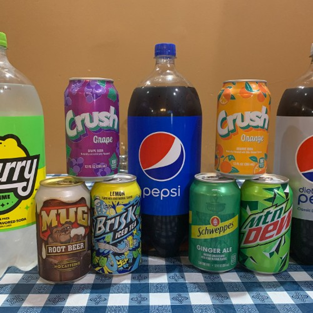 Assorted Pepsi 2 Liter Bottles.